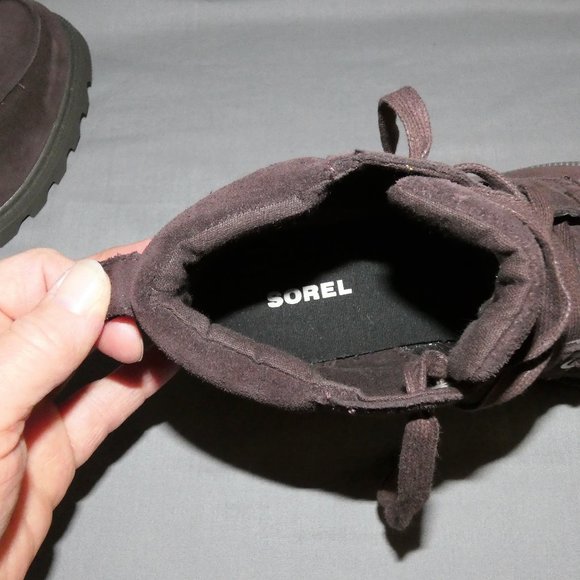 Sorel brown suede waterproof lace-up boots - Picture 9 of 10